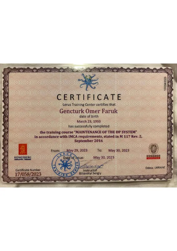 Certificate